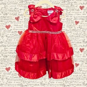 Elegant Red Kids Dress